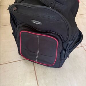 Targus Black Backpack with Red Trim
